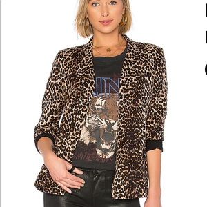 Karissa Double-Breasted Leopard Print Blazer